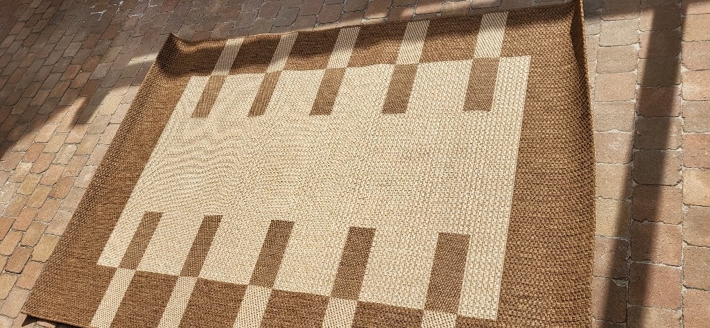 mooi tapijt 170cm x 120cm, Ophalen, Bruin, 100 tot 150 cm, Zo goed als nieuw