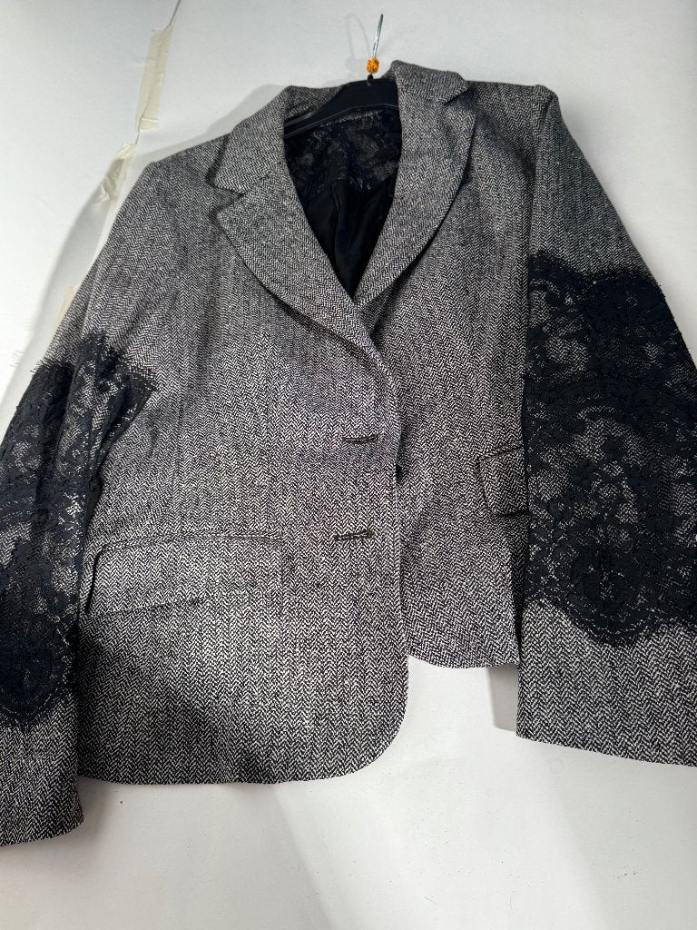 Blazer van Gossip Wool — Kanten mouwdetail — FR 44, Maat 42/44 (L), Ophalen of Verzenden, Jasje, Grijs