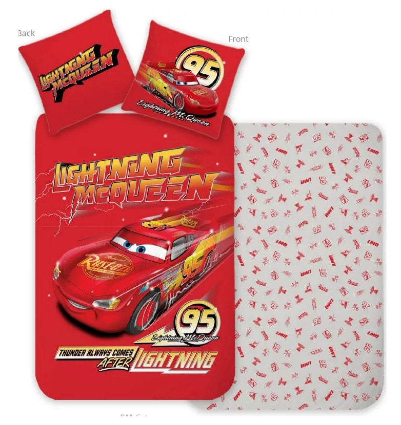 Disney Cars Baby / Peuter Dekbedovertrek Rood 100 x 135 cm, Dekbedovertrek, Nieuw, Ophalen of Verzenden, Jongetje