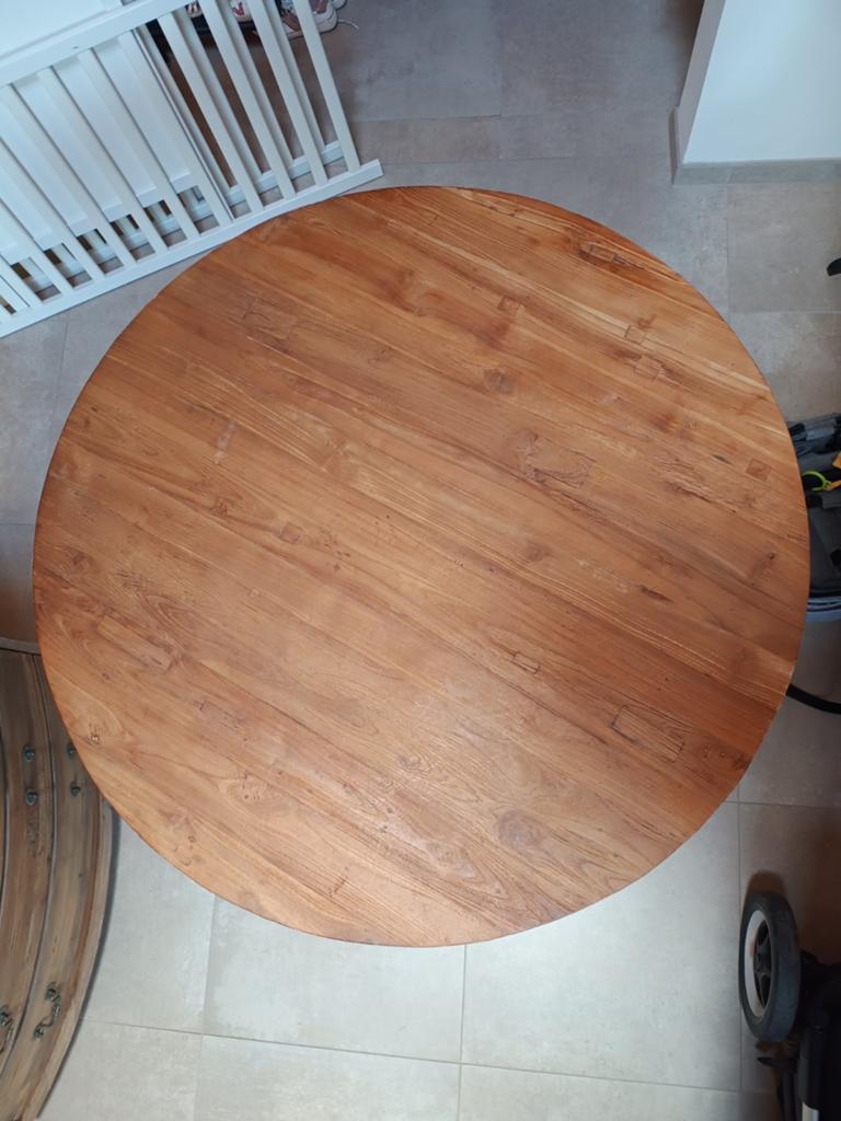 Houten ronde tafel, Quatre personnes, Rond, 100 à 150 cm, Enlèvement