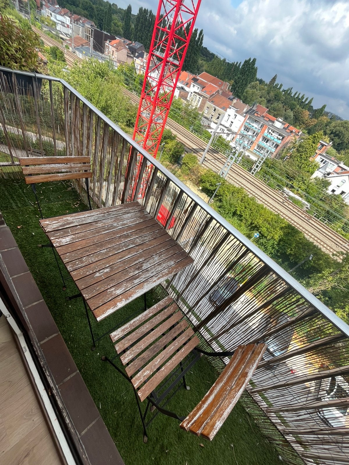 Ensemble tables et 2 chaises de jardin, Enlèvement, Utilisé