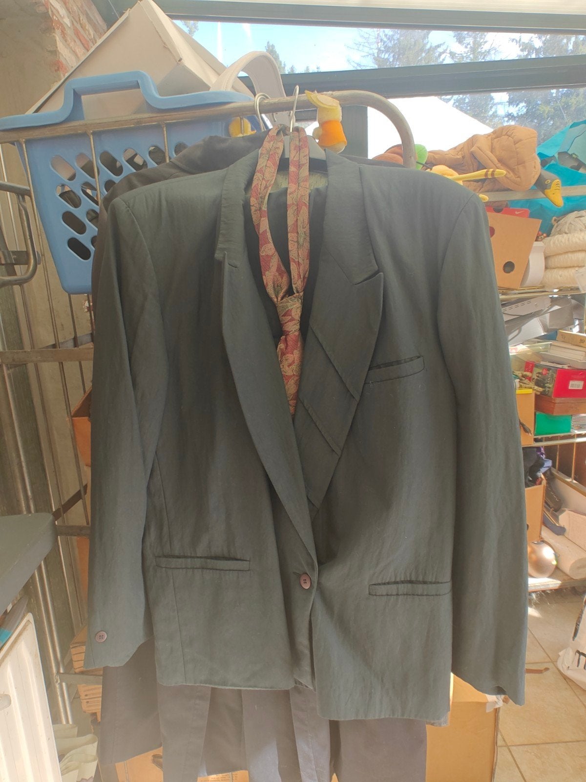 kostuum vest, broek en das, Ophalen of Verzenden, Maat 48/50 (M)
