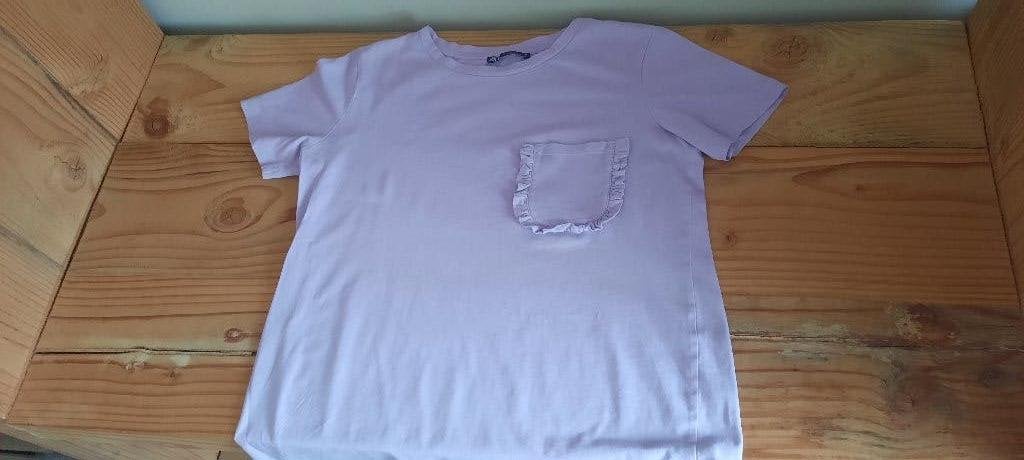 Mooi t-shirt Zara maat S, Kleding | Dames, T-shirts, Zara, Paars, Ophalen of Verzenden, Zo goed als nieuw