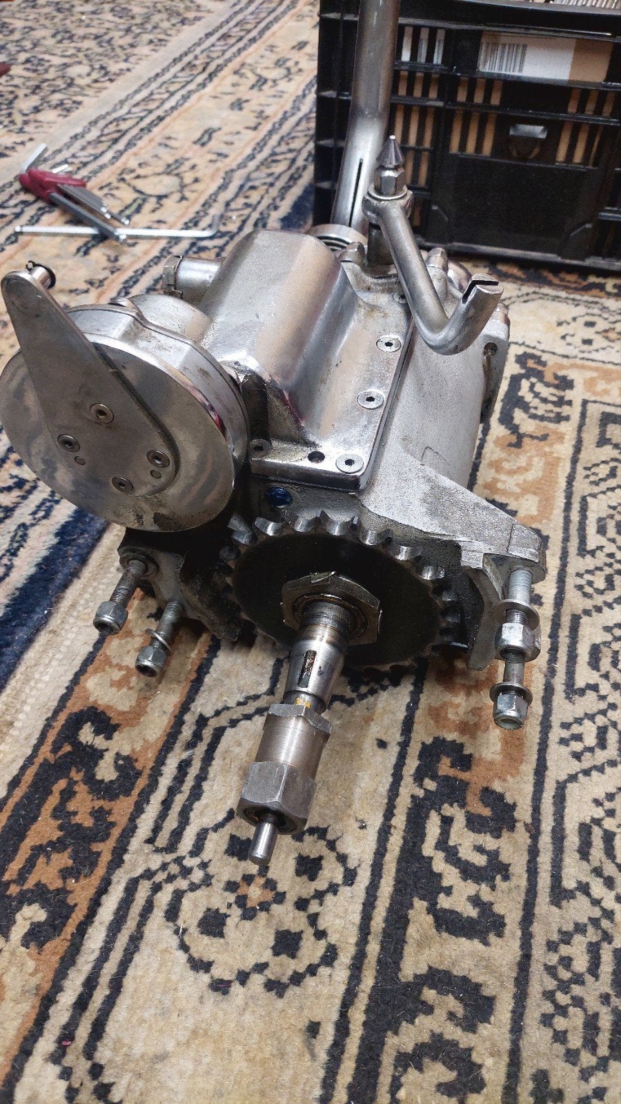 Harley rachet top bak Shovelhead met kompleet primair, Ophalen