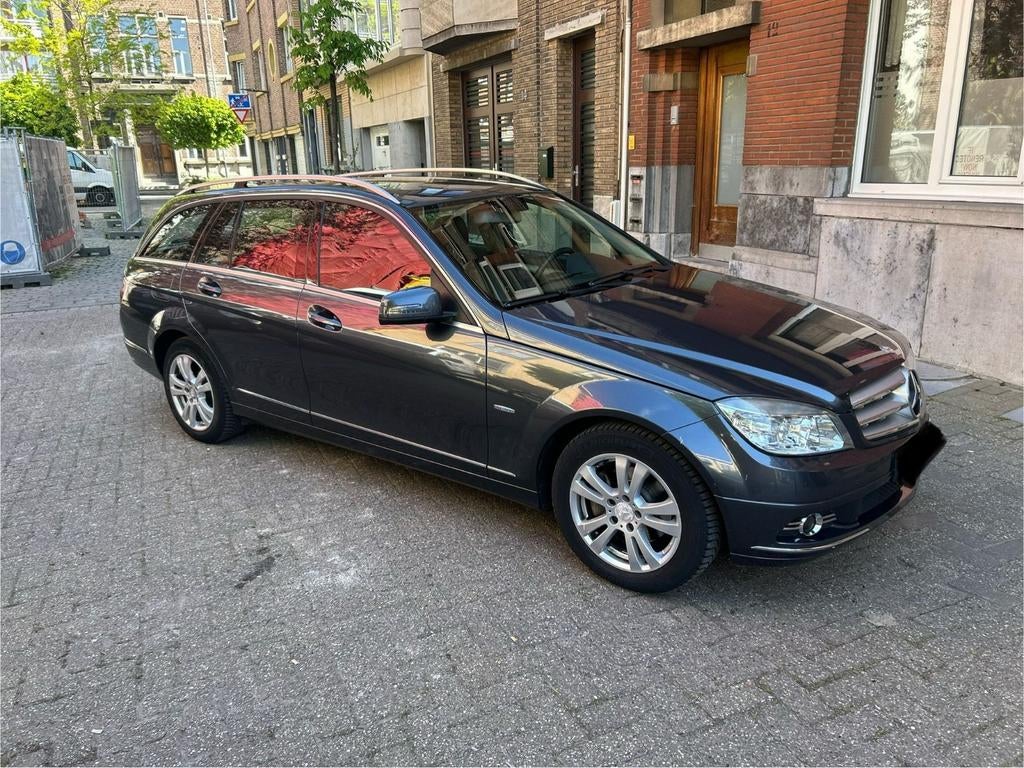 Mercedes C200 2010 automaat Airconditioning euro5, Euro 5, Cruise Control, Zwart, Blauw