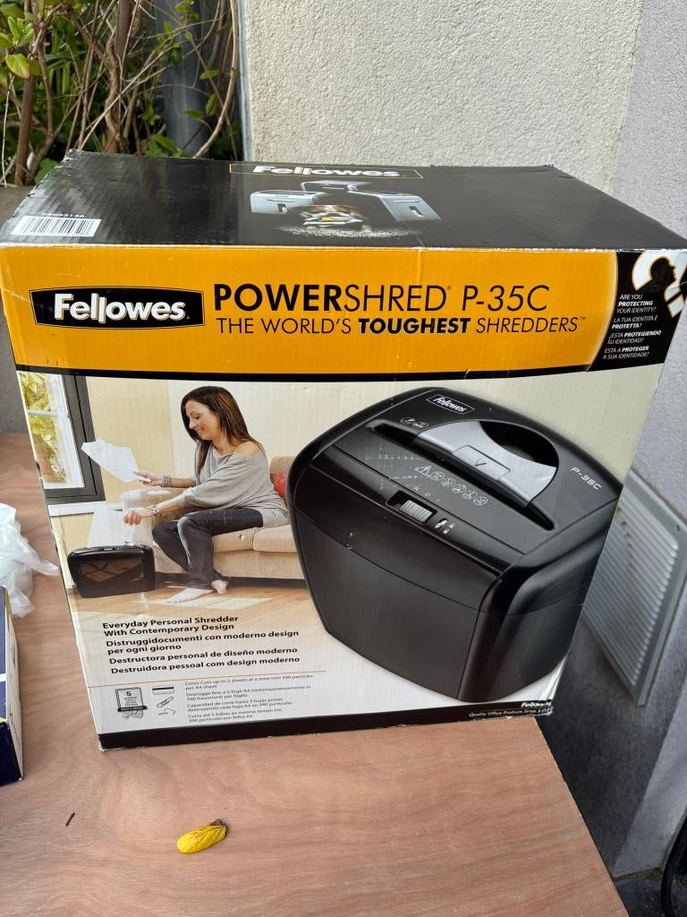 Destructeur de papier Powershred P35C Fellowes, Enlèvement, Comme neuf