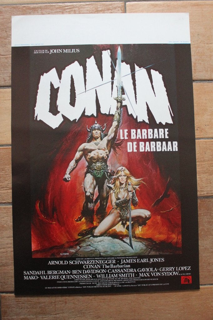 filmaffiche Arnold Schwarzenegger Conan 1982 filmposter, Enlèvement ou Envoi, Rectangulaire vertical, A1 jusqu'à A3, Comme neuf