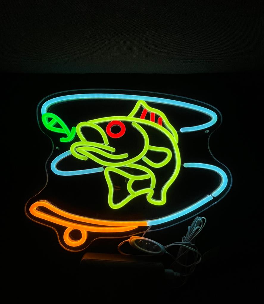 Neon light Vissen, Ophalen of Verzenden, Nieuw, Lichtbak of (neon) lamp
