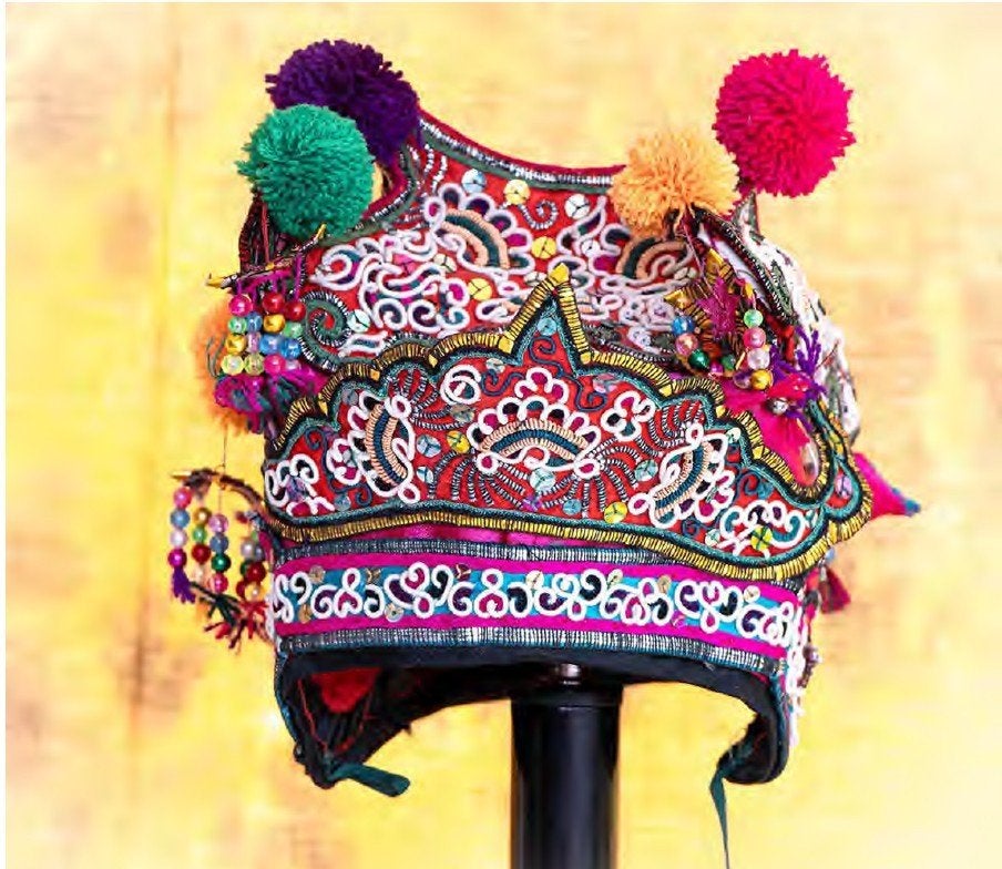 Chapeau chinois brodé à la main pour enfants, Antiquités & Art, Enlèvement ou Envoi, Enfants, Overige