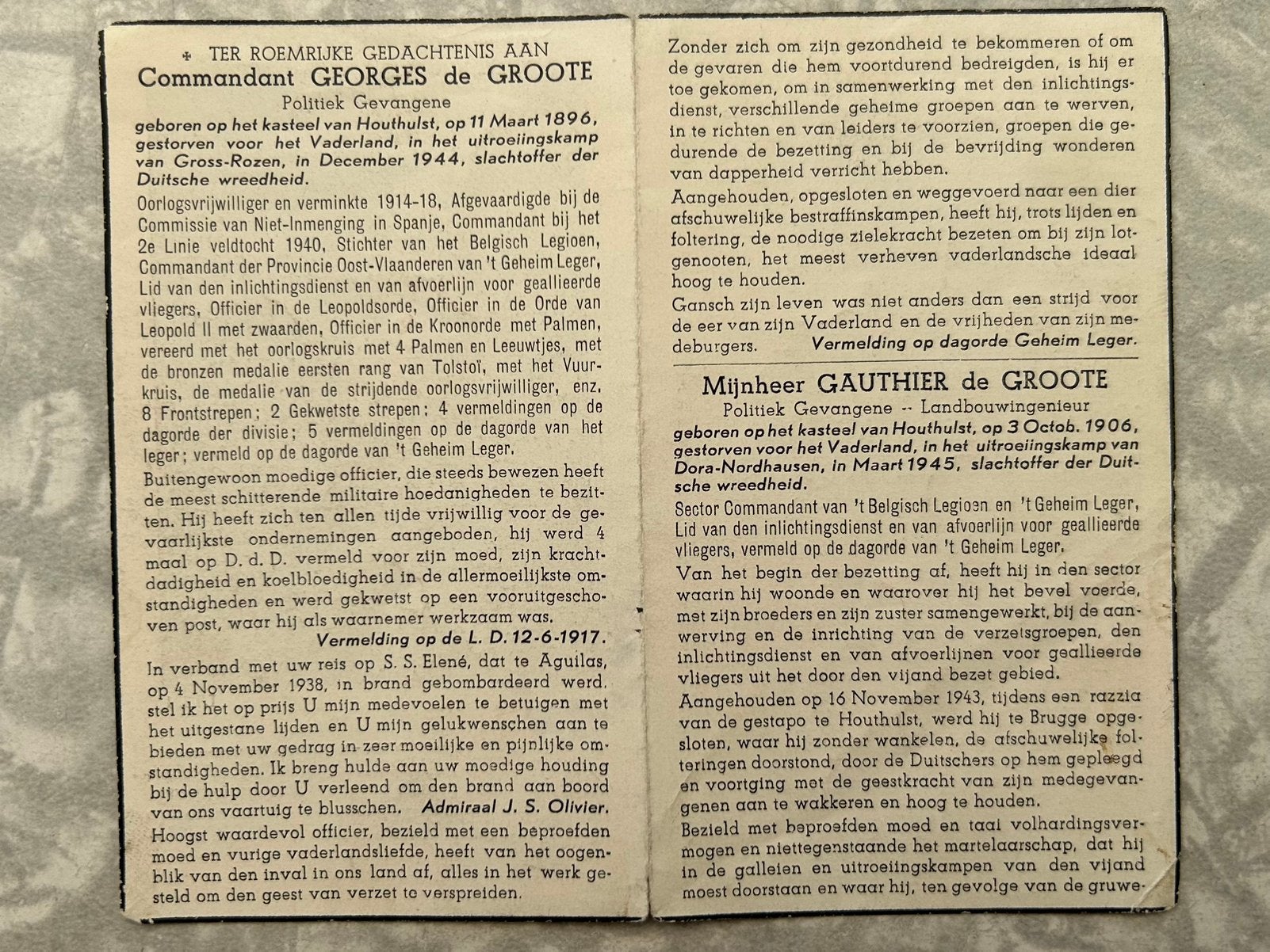 1944 : ADEL - 2 BROERS in het GEHEIM LEGER, Verzamelen, Ophalen of Verzenden
