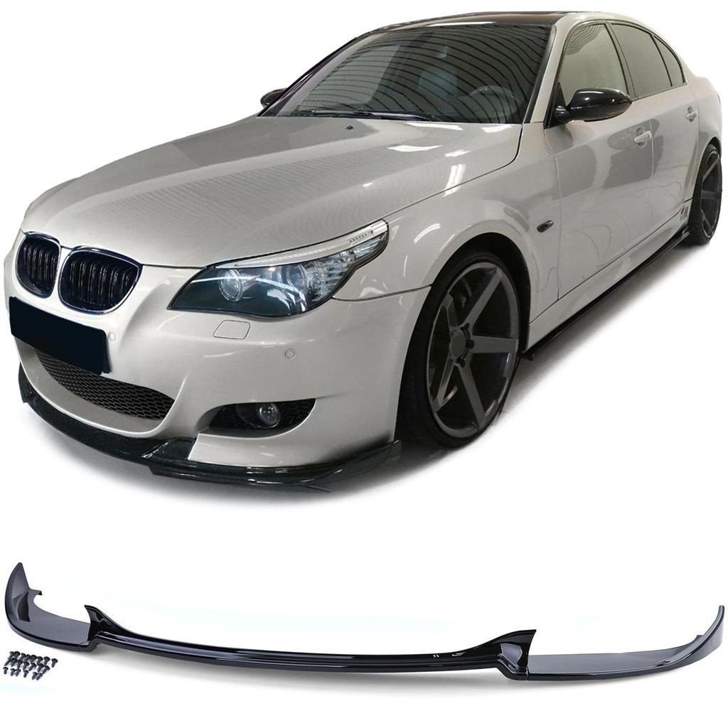 Splitter Voor BMW 5 Serie E60 / E61 LCI Glans Zwart M-Pakket, Envoi