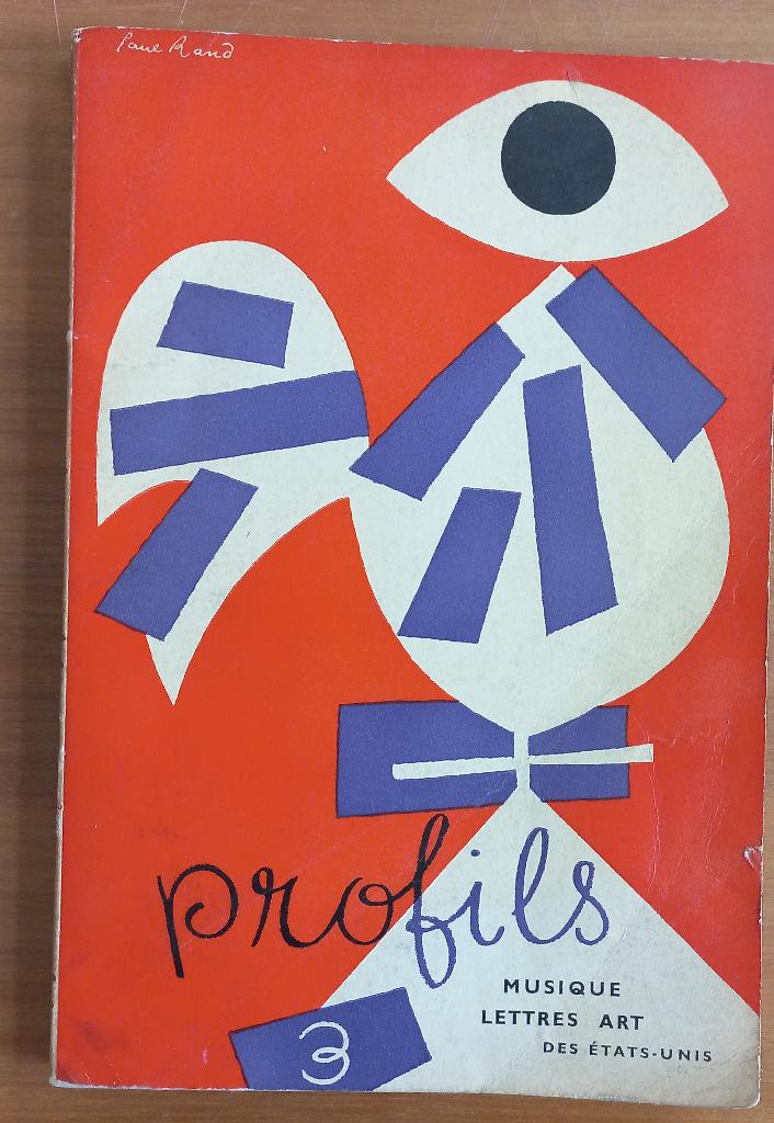 Profils 3 1953 Revue cover Paul Rand W.H. Auden Stravinsky, Verzenden