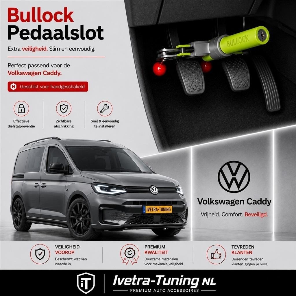 Pedaalslot Volkswagen Caddy | Beveiliging Volkswagen Caddy, Ophalen of Verzenden, Nieuw