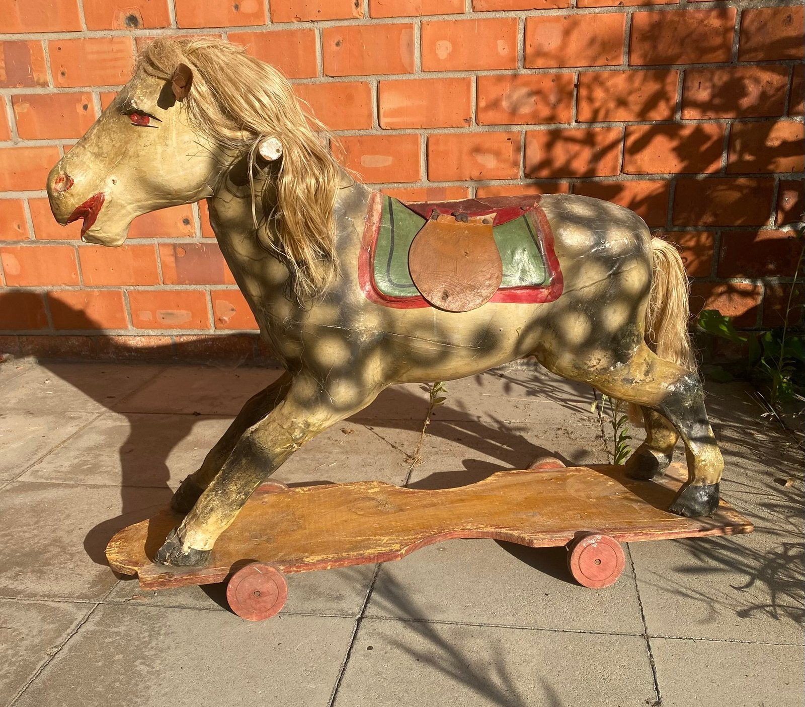 Antiek paardje in papier machė, Antiek en Kunst, Antiek | Speelgoed, Ophalen