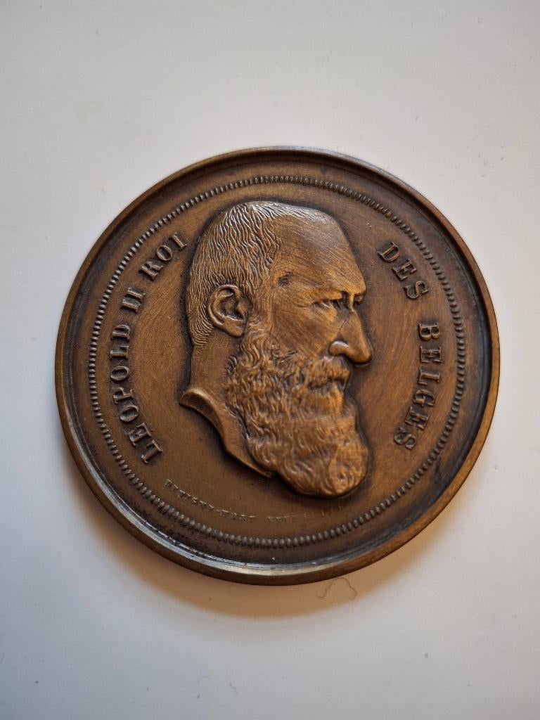 medaille Koning Leopold II, Verzamelen, Verzenden, Gebruikt, Overige typen