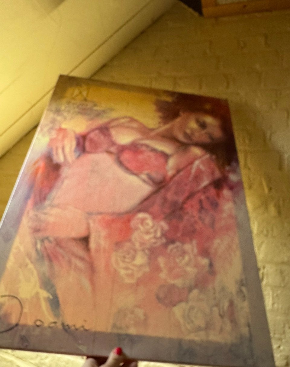 Grote canvas, Huis en Inrichting, Woonaccessoires | Schilderijen, Tekeningen en Foto's, Ophalen, Zo goed als nieuw, Print