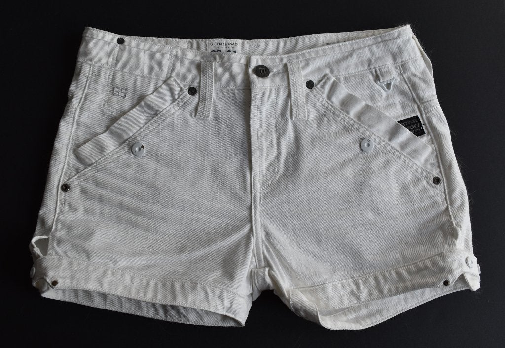 Stoere zomerse witte  G-Star Raw Denim Short | 26 - XS, Kleding | Dames, Broeken en Pantalons, Kort, Wit, Ophalen of Verzenden