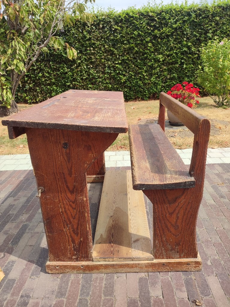 originele houten schoolbank, Enlèvement
