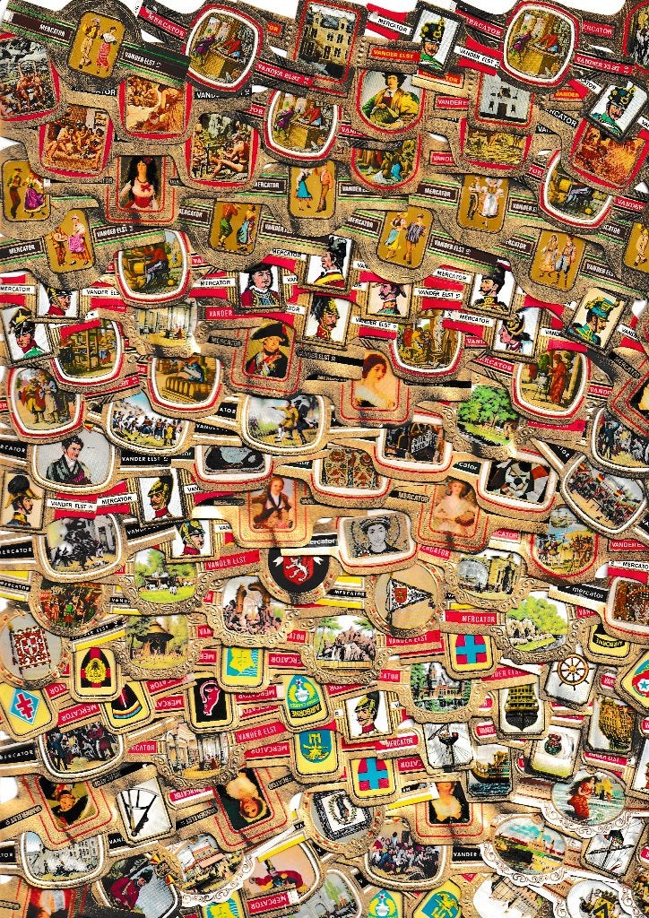 lot van 1000 stuks sigarenbandjes van Mercator ,,, Verzamelen, Ophalen of Verzenden, Gebruikt, Sigarenbandjes