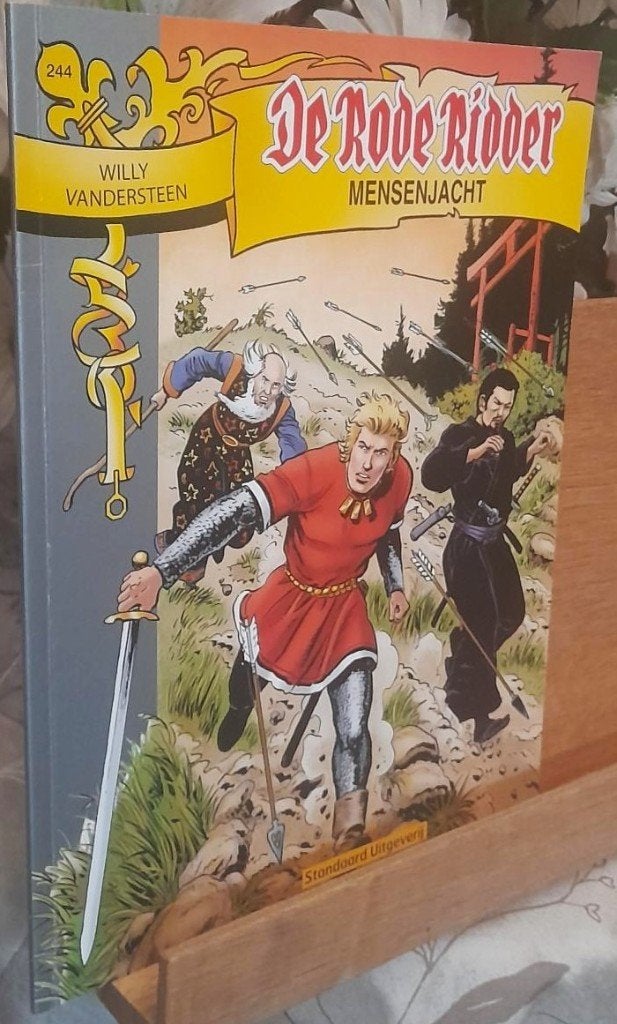 de rode ridder nr 244  mensenjacht  '' ;1ste en enige druk, Willy Vandersteen, Eén stripboek, Ophalen of Verzenden, Zo goed als nieuw