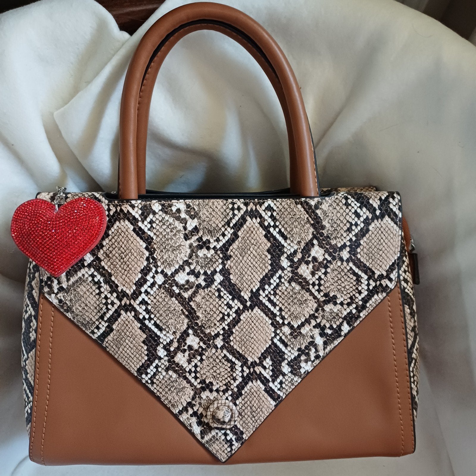 Sac à main avec bijoux, beau collier, Enlèvement ou Envoi, Neuf, Brun, Sac à bandoulière