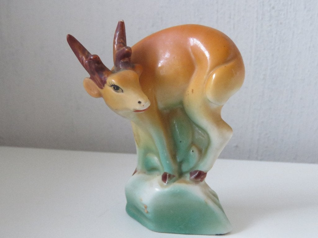 Vintage porseleinen beeldje hertje, Antiek en Kunst, Ophalen of Verzenden