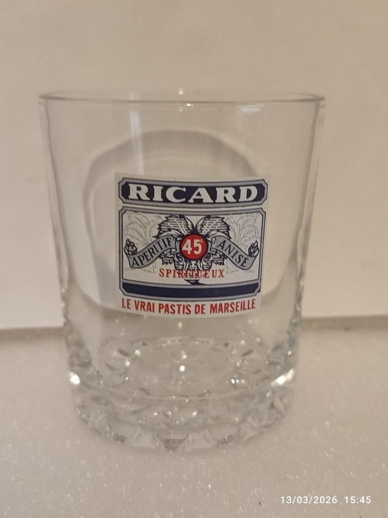 Ancien Verre RICARD Le vrai pastis de Marseille ., Enlèvement ou Envoi, Comme neuf, Ustensile