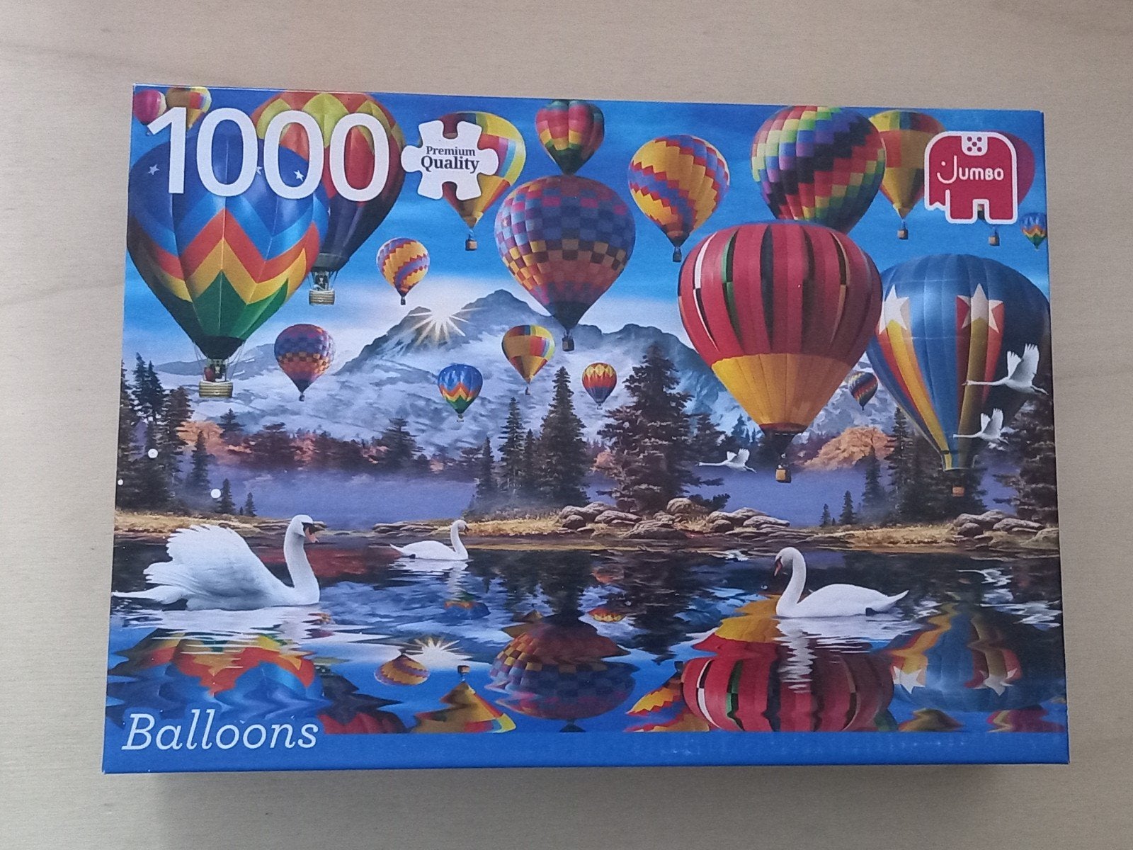 Puzzle Jumbo 1000 pièces - Montgolfières, Enlèvement ou Envoi, 500 à 1500 pièces, Utilisé, Puzzle