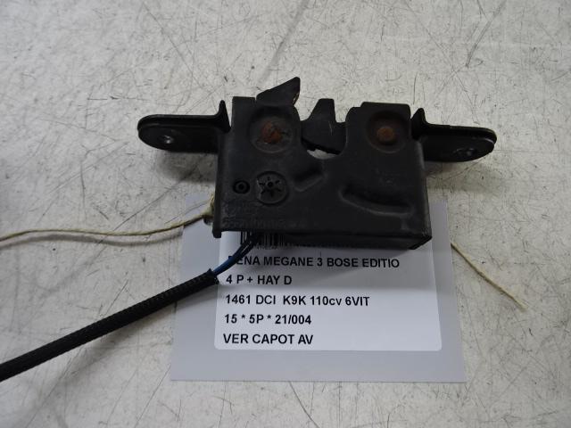 SERRURE CAPOT Renault Megane III Berline (BZ) (656010010R), Autos : Pièces & Accessoires, Utilisé, Renault