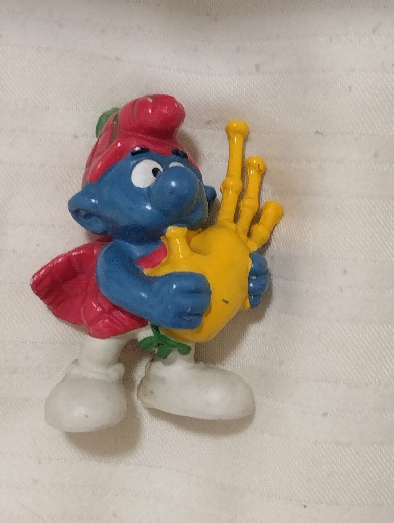 schotse smurf met doedelzak, Ophalen of Verzenden, Gebruikt, Overige Smurfen, Poppetje, Figuurtje of Knuffel