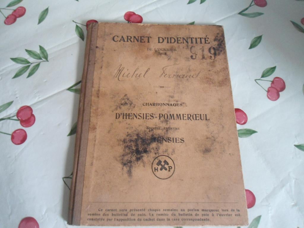 Oud Miner Notitieboek Fosse Hensies-Pommeroeul, Ophalen of Verzenden
