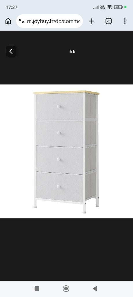 Commode / armoire à tiroirs, Ophalen, Minder dan 50 cm, Nieuw, 3 of 4 laden