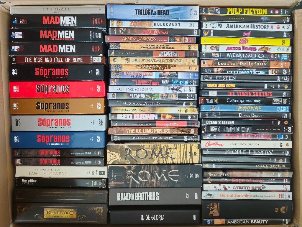 Lot DVD's (HBO, Actie, Oorlog, Docu, Serie) - 40% korting, Tous les âges, Néerlandais, Néerlandais, Comme neuf