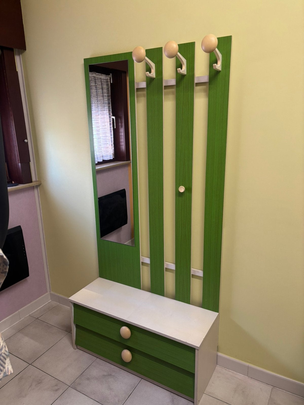 Vintage groene halkast, Ophalen, Huis en Inrichting