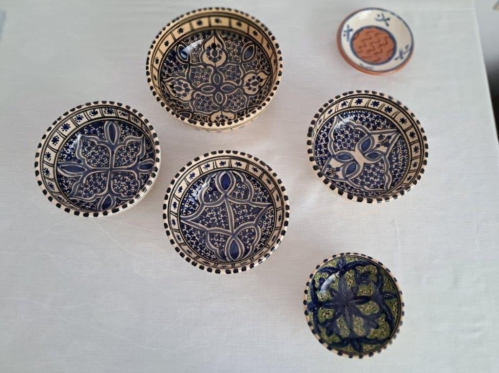 6 bols céramique production artisanale tunisienne de Nabeul, Enlèvement ou Envoi, Comme neuf, Céramique, Autres styles