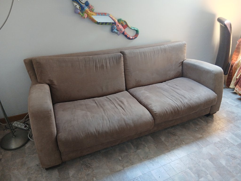 Fauteuil canapé 3 places maison du monde taupe, Maison & Meubles, Enlèvement, Comme neuf, Moderne Stylé