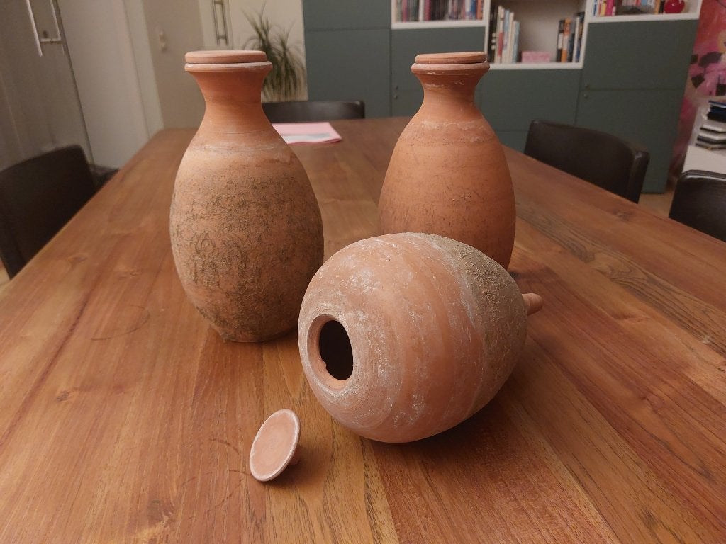Ensemble de trois oyas en terre cuite, Jardin & Terrasse, Arrosoirs, Enlèvement, Comme neuf