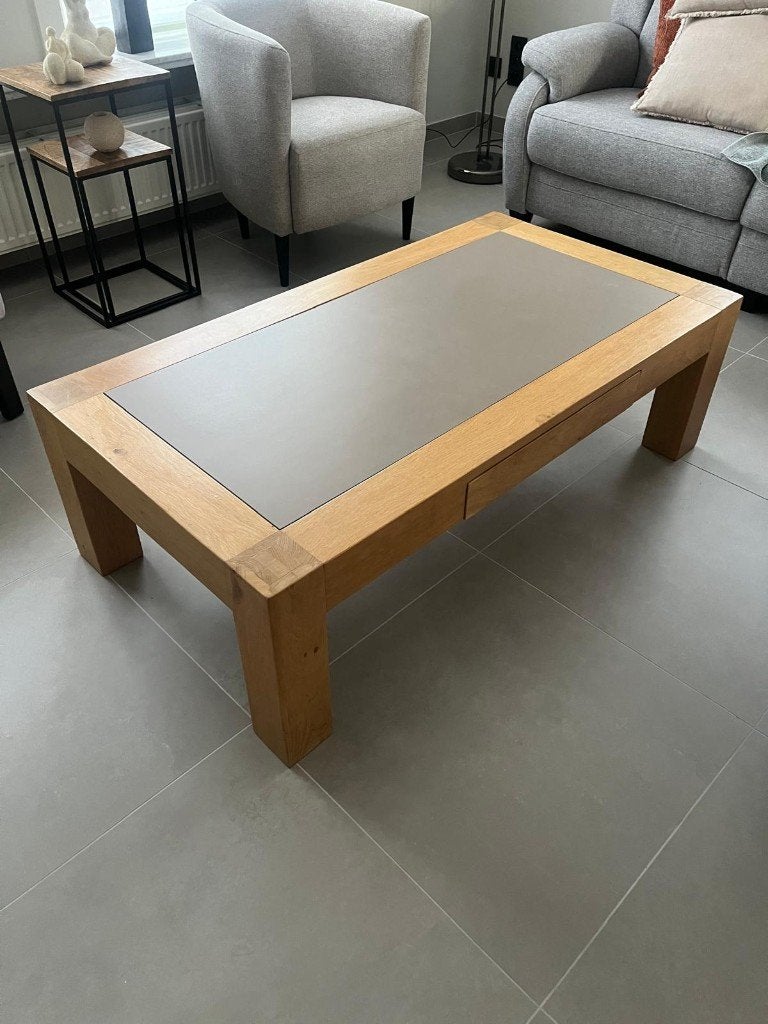 Salontafel eik, Ophalen, Gebruikt, 100 tot 150 cm, Eikenhout