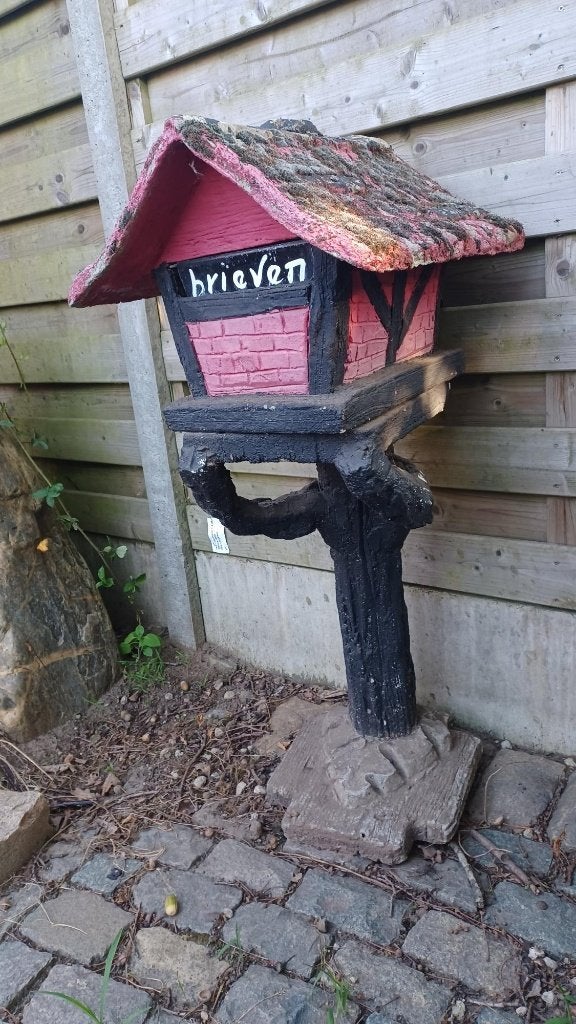 Brievenbus, Tuin en Terras, Brievenbussen, Ophalen, Gebruikt, Beton, Staande brievenbus