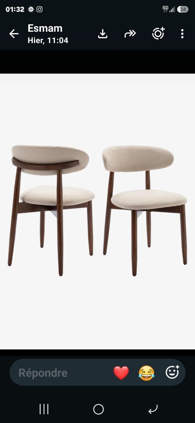 chaise, Maison & Meubles, Tabourets de bar, Enlèvement ou Envoi