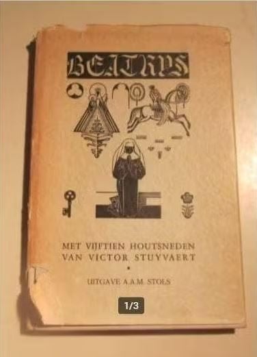 Oud KunstBoek - Beatrijs - houtsneden van Victor Stuyvaert, Ophalen of Verzenden, Zo goed als nieuw