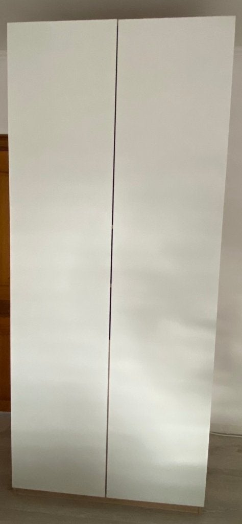 Armoire garde-robe PAX Blanche, Teck, Avec tablette(s), Enlèvement, Utilisé