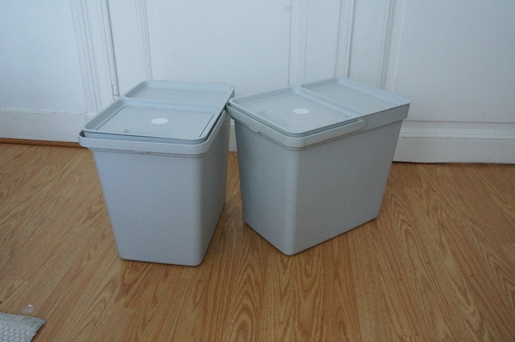 IKEA HÅLLBAR vuilnisbakken x2, Huis en Inrichting, Woonaccessoires | Prullenbakken, Gebruikt, Kunststof, Ophalen