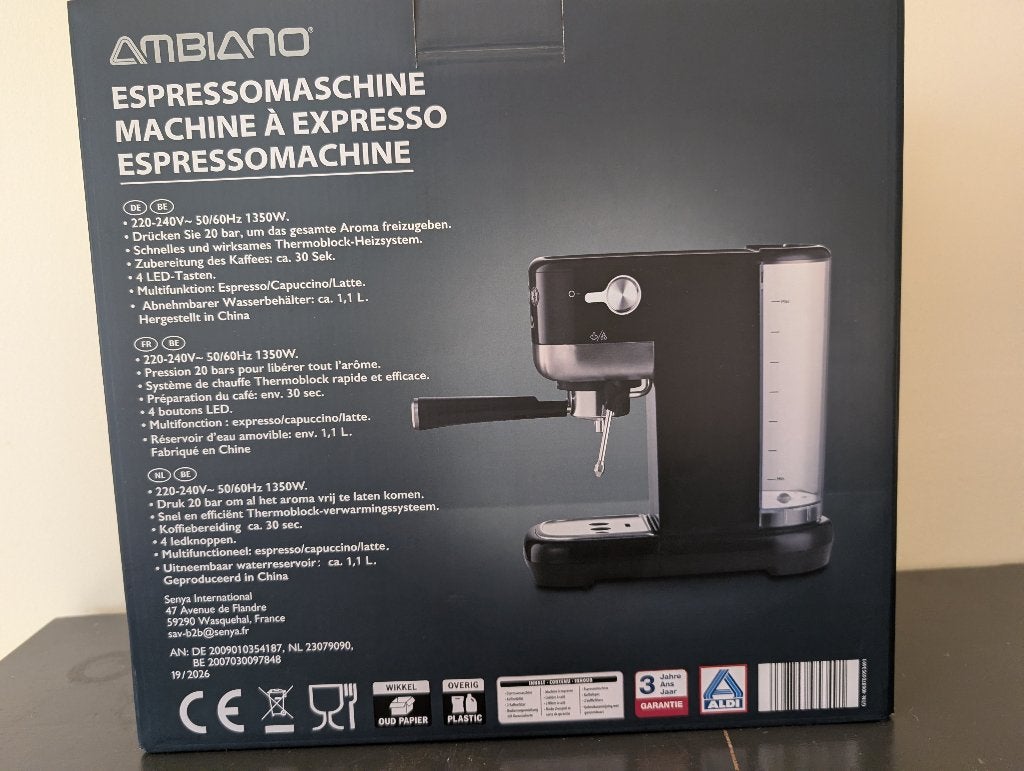 Espressomachine, Elektronische apparatuur, Espresso apparaat, Nieuw, Gemalen koffie, Ophalen of Verzenden