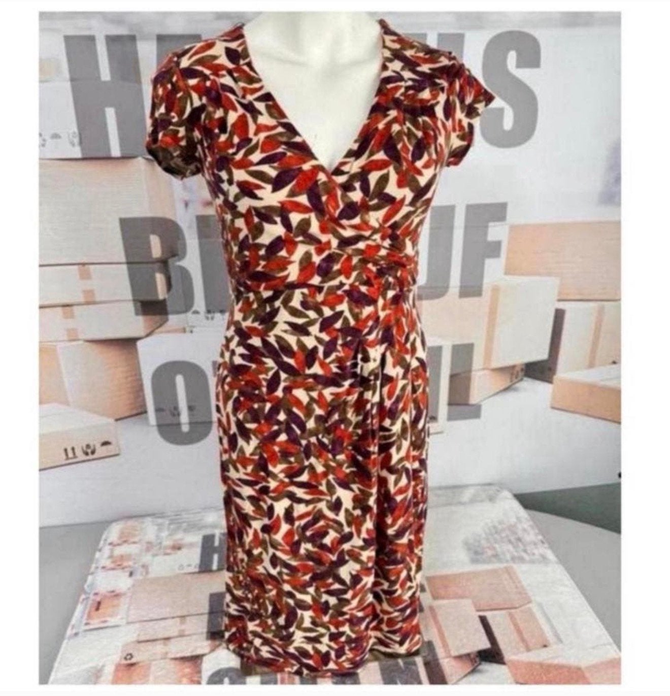 Robe longue Laura Ashley X Weekend Summer Spring Color Leave, Taille 38/40 (M), Enlèvement ou Envoi, Comme neuf, Multicolore