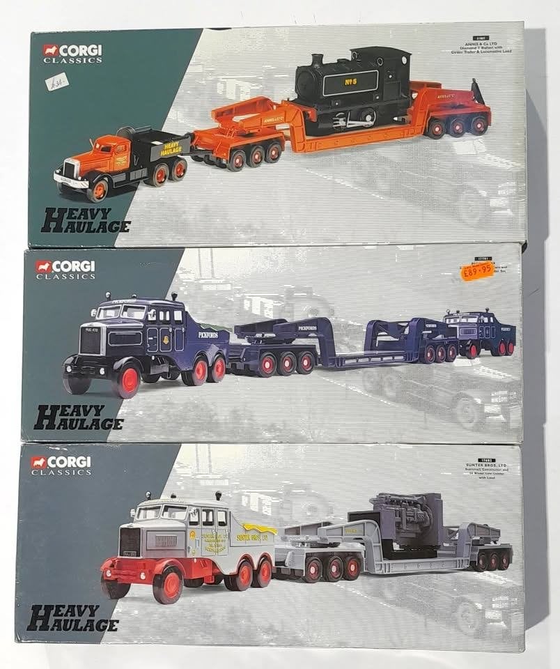 Corgi (Heavy Haulage), 3 séries de maquetteune boîte, Hobby & Loisirs créatifs, Voitures miniatures | 1:50, Enlèvement ou Envoi