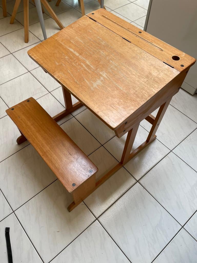 Vintage lessenaar / schoolbank, Ophalen, Gebruikt, Overige typen