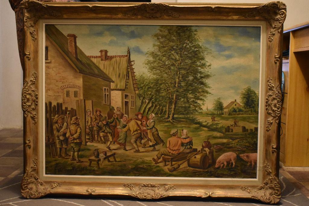 Tableau peinture Emile VERKOUiLLE 1908, Antiquités & Art, Enlèvement