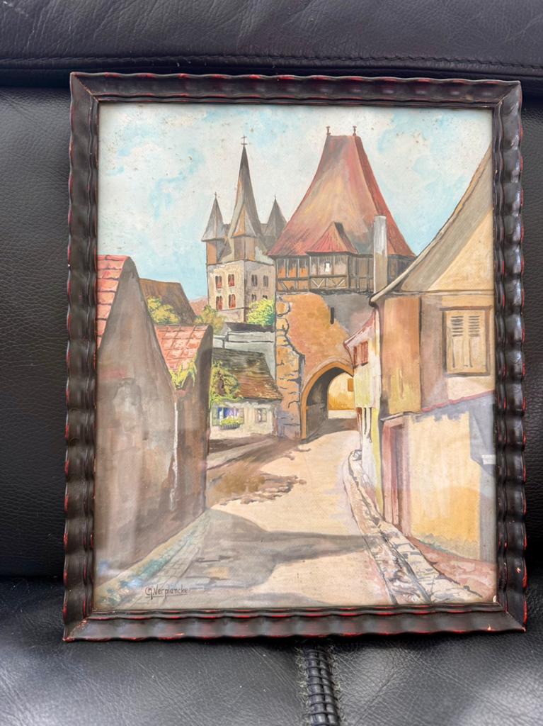 Peinture encadré Porte de la ville médiévale — Ch Verplancke, Enlèvement