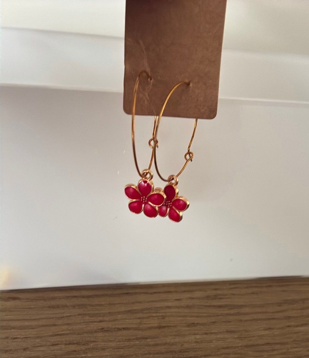 Oorbellen bloemen, Ophalen, Overige materialen, Hangers, Nieuw